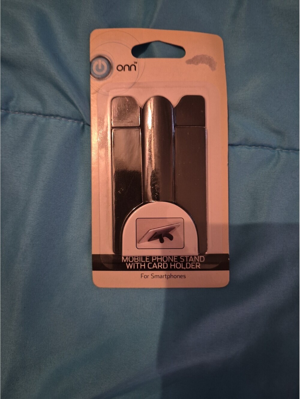 Brand New in Package Onn Black Mobile Phone Stand with Card Holder